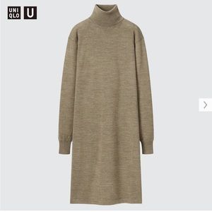 Uniqlo marino wool turtleneck dress